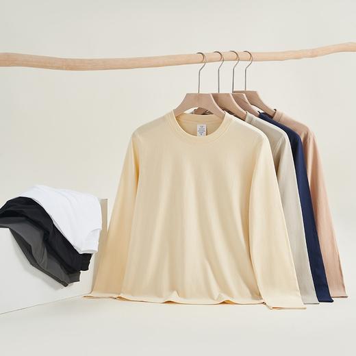 【220g重磅 7色可选 99元3件】质感纯棉圆领长袖T恤（选三件加入购物车一起付款） 商品图2