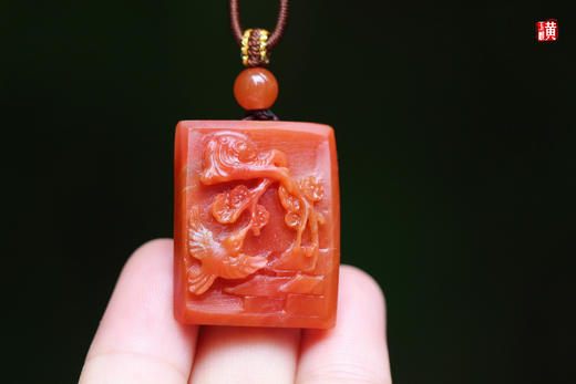 保山南红【喜上枝头】吊坠 商品图2