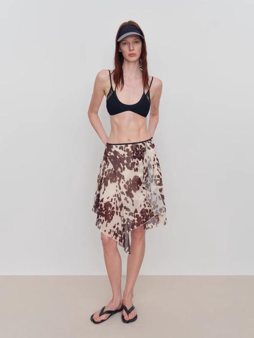 出逃赤岗西/25SSQ102/不规则设计感斑纹网纱半身裙 商品图1