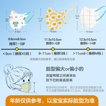 稳健棉里层儿童口罩6-14岁一次性独立包装20只亲肤透气防尘防花粉过敏 商品图7