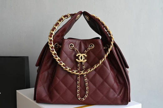 𝟐𝟓𝐁𝐚𝐠嬉皮购物包小号 酒红色（LZ） 商品图0