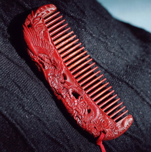 【青山特惠】小叶紫檀 龙凤呈祥 发梳 木梳 117*42*9mm s61 商品图4
