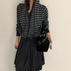 6%羊毛假两件设计款 条纹连帽上衣 商品缩略图6