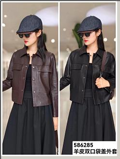 586285短款双盖绵羊皮外套 商品图0