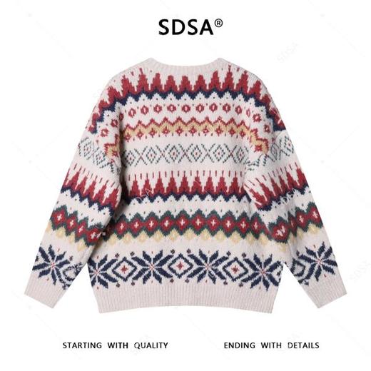 45119SDSA男士秋冬新款痞帅男装韩版撞色趣味条纹圆领针织衫百搭毛衣 商品图5