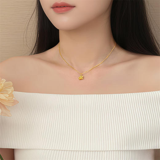 马上有钱 足金生肖马挂坠黄金小马吊坠MEMORA诗普琳HP917601 商品图2