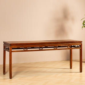 明	黄花梨海棠形卡子花打洼条桌