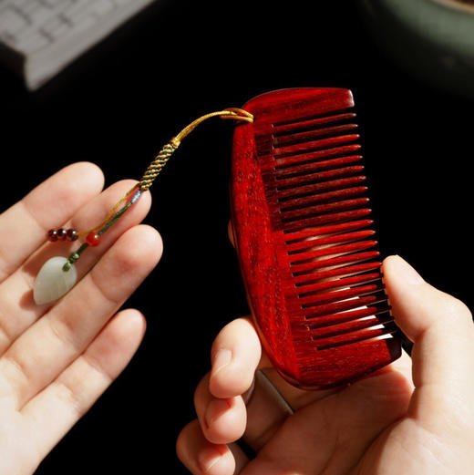 【青山特惠】小叶紫檀【衿生】木梳.发梳.礼盒装 s25 商品图8