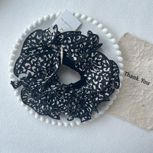 气质豹纹木耳边发圈纪念日百货门店同款163196482 商品图4