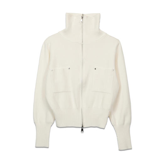 基本款大翻领针织拉链开衫-纪念日百货门店同款165144934 商品图4