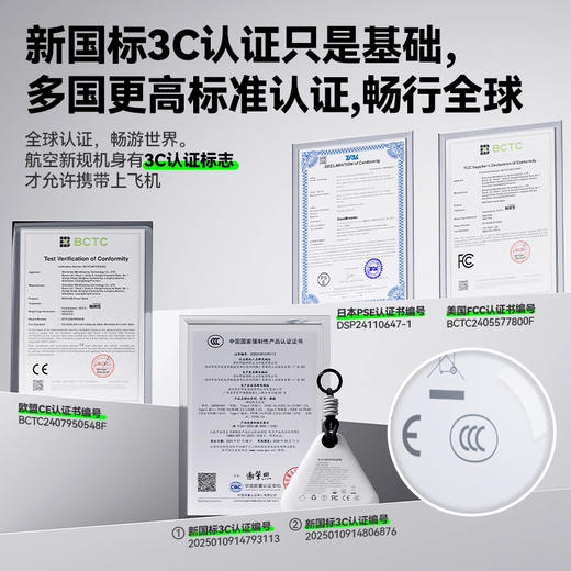 【充电宝3C认证可上飞机】脑洞范2025自带伸缩线10000毫安大容量快充便携充电宝 商品图1