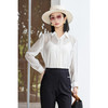 米思阳2026春季新品米思阳知性通勤风OL白衬衫舒适半透宽松优雅上衣女4260 商品缩略图1