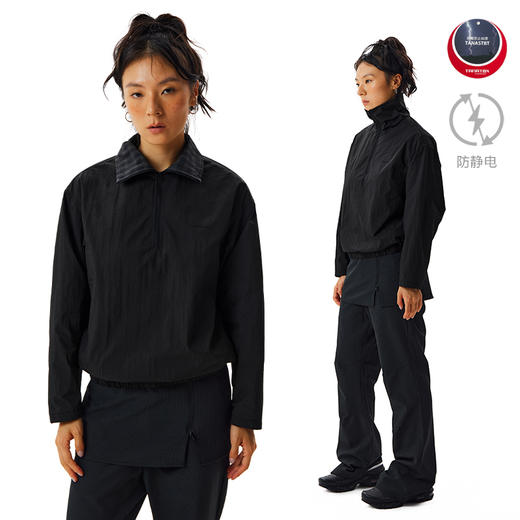 CryingCenter加绒版格纹领半拉链立领夹克 防静电 哭喊中心 商品图0