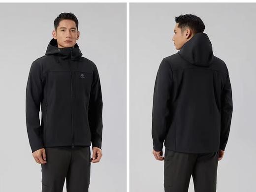高品质！凯L石M8 连帽软壳冲锋衣 户外防泼水薄绒男款登山服! 商品图3