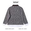 8583653SDSA男士秋冬新款痞帅男装韩版撞色条纹polo衫拼接下摆设计百搭 商品缩略图5