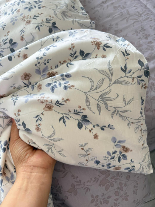 2025秋新款！40支全棉印花四件套 舒适淡雅精梳纯棉床上四件套 四季可用 商品图2