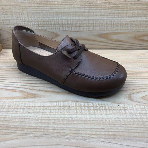 豪行2023年秋季新品时尚休闲真皮软底舒适女单鞋23343158 商品图1