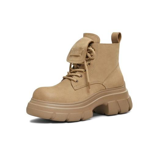 【云粉节】BF楼天美意厚底增高英伦马丁靴大黄靴女鞋子休闲短靴皮靴2025冬季新款CFR40DD5吊牌价1299活动价699 商品图1