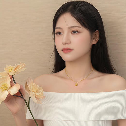 马上有钱 足金生肖马挂坠黄金小马吊坠MEMORA诗普琳HP917601 商品图1