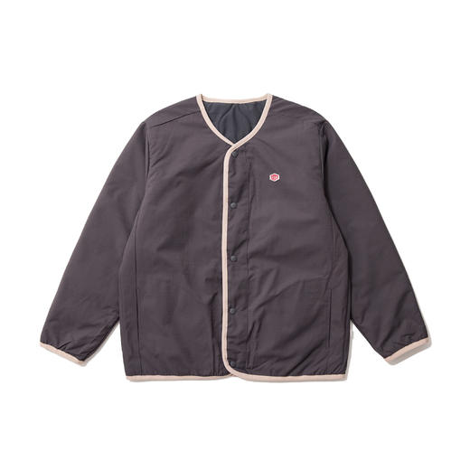 U17 绗缝葫芦格双面穿印花棉服 深灰色 商品图2