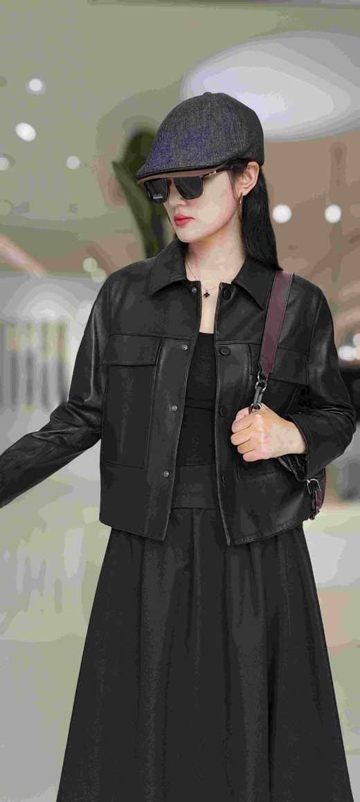 586285短款双盖绵羊皮外套 商品图4