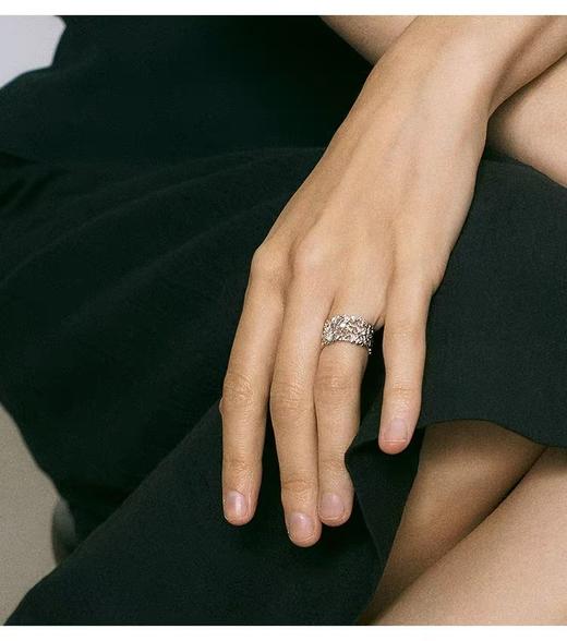 董洁同款高颜值925银蕾丝戒指活口 商品图7