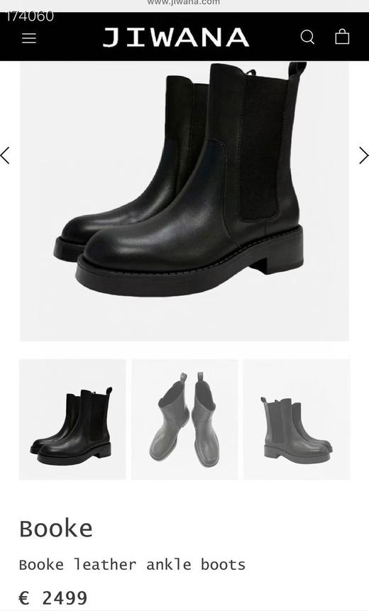 意大利JIWANA小牛皮 烟囱靴 短靴。自己备注号码颜色 商品图0