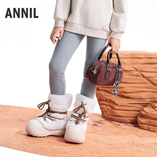 【实体店同款】女童全腰针织打底裤冬季新款安奈儿童装AG546057 商品图2