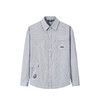 安踏潮流高街竖条纹长袖衬衫男女同款秋季宽松衬衣外套172538109 商品缩略图0