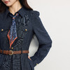 【10/1新品】熙世界通勤都市风仿牛仔翻领连衣裙女长袖收腰衬衫裙子2025秋新款 商品缩略图4