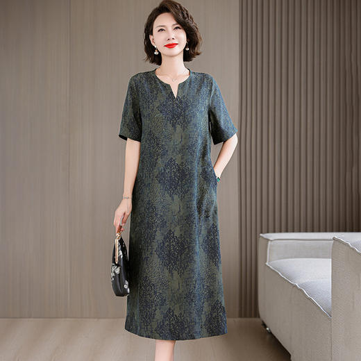 A7769 连衣裙2025新款夏季新款女装宽松妈妈装 商品图0