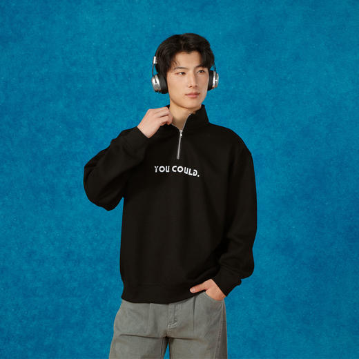 发光字体立领男士卫衣纪念日百货门店同款164893749 商品图0