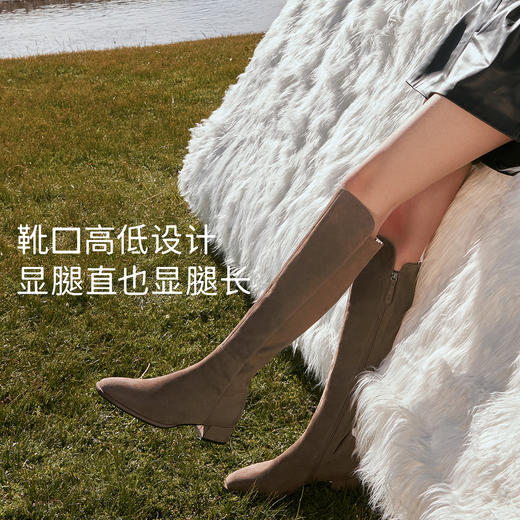 7or9被窝䁔䁔靴长靴瘦瘦靴燕麦麦芬 商品图3