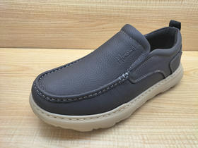 2024豪行新款男鞋14305025纯牛皮软底舒适休闲皮鞋超轻男单鞋