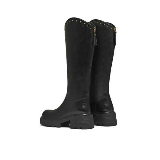 【云粉节】BF楼天美意厚底增高骑士靴长靴女鞋高筒时装靴皮靴2025冬新款BM031DG5吊牌价1099活动价599 商品图1