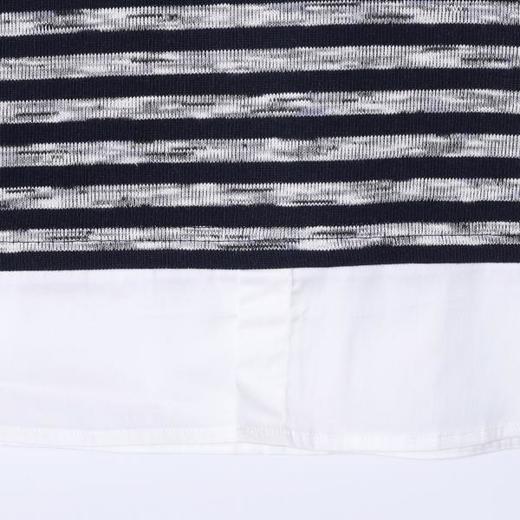 8583653SDSA男士秋冬新款痞帅男装韩版撞色条纹polo衫拼接下摆设计百搭 商品图3