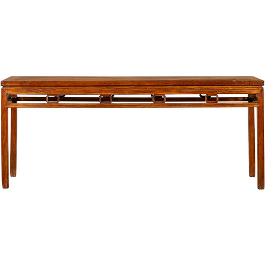 明	黄花梨海棠形卡子花打洼条桌 商品图5