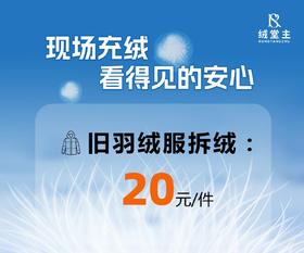 10楼 绒堂主 旧羽绒服拆绒 20/件