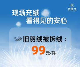 10楼 绒堂主 旧羽绒被拆绒 99/件
