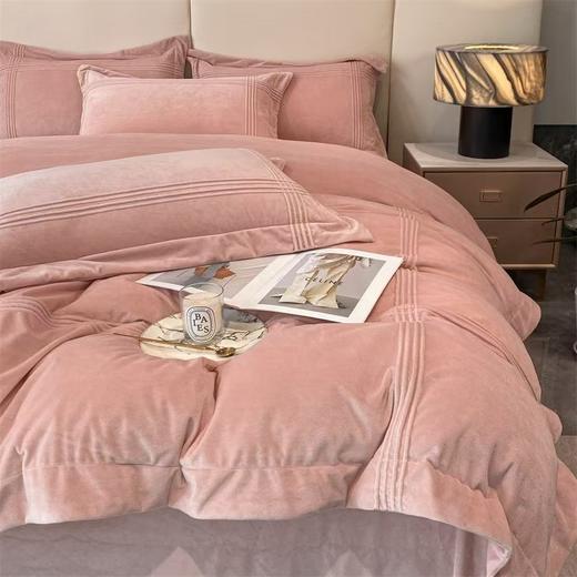 热卖中！！【潘多拉系列-四件套】2025秋冬新款婴儿暖绒埋绳款四件套 双面加厚 高级感橙橘桔色珊瑚绒 商品图1