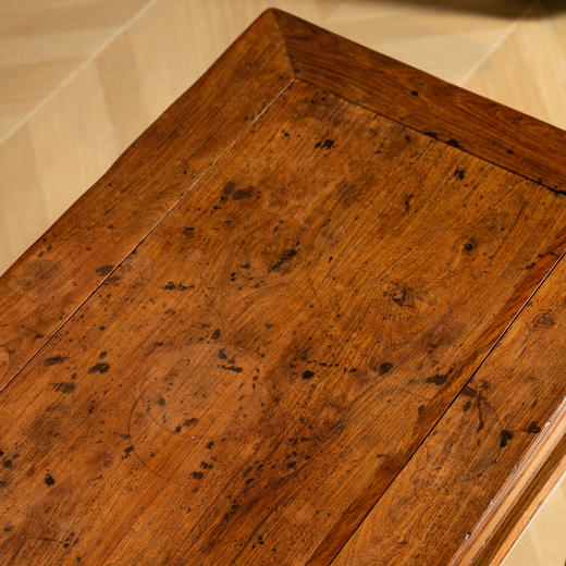 清早期	黄花梨束腰罗锅枨马蹄腿半桌 商品图4