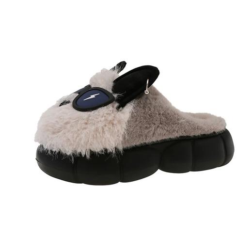 棉拖鞋女士冬季新款家居室内防滑厚底可爱小狗保暖毛绒拖鞋【WG25102】 商品图5