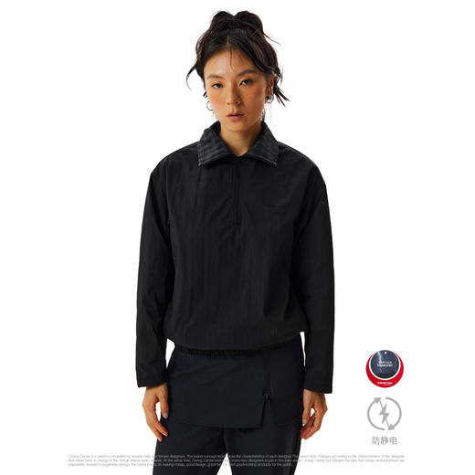 CryingCenter加绒版格纹领半拉链立领夹克 防静电 哭喊中心 商品图3