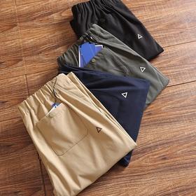 秋冬新品加绒保暖防风防水男士直筒松紧腰三角标休闲长裤！