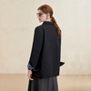 西遇双排扣翻领休闲西装外套女秋季廓形宽松垫肩商务通勤西装V2751144 商品缩略图4