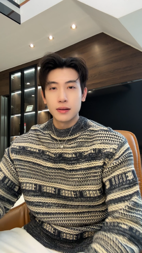 257132SDSA男士秋冬新款痞帅男装韩版撞色条纹圆领针织衫时尚慵懒风毛衣