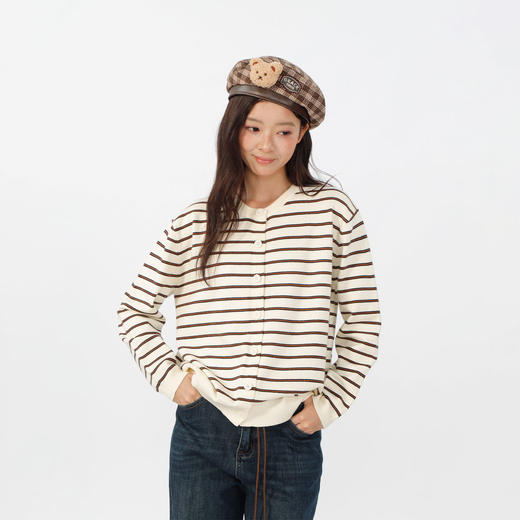 基本款经典条纹开衫-纪念日百货门店同款165144900 商品图0