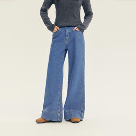 笛莎Deesha青少年女童裤子2025冬季女童牛仔喇叭裤