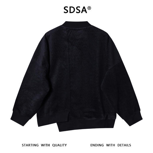 5607SDSA男士秋冬新款痞帅男装韩版纯色绒面不规则圆领卫衣百搭时尚 商品图5