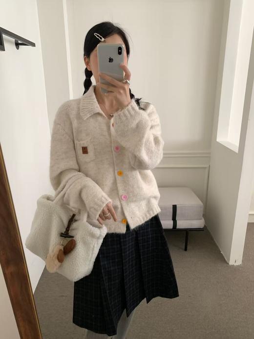 YW多巴胺彩色扣翻领针织毛衣(LH)(LD)-纪念日百货167143695 商品图1